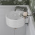 Alfi AB8056-W White Ceramic Mushroom Top Pop Up Drain for Sinks with Overflow