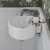 ALFI White Ceramic Mushroom Top Pop Up Drain for Sinks with Overflow - AB8056-W