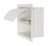 ALFI White Matte Stainless Steel Recessed Toilet Paper Holder with Cover - ABTPC77-W