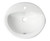 Alfi ABC802 White 21" Round Drop In Ceramic Bathroom Sink with Faucet Hole