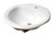 Alfi ABC802 White 21" Round Drop In Ceramic Bathroom Sink with Faucet Hole