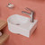 Alfi ABC119 White 16" x 10" Small Wall Mounted Ceramic Sink with Faucet Hole