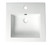 ALFI White 17" x 17" Square Drop In Ceramic Bathroom Sink with Faucet Hole - ABC801