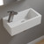 Alfi ABC116 White 20" x 10" Small Rectangular Wall Mounted Ceramic Sink with Faucet Hole