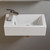 ALFI White 20" x 10" Small Rectangular Wall Mounted Ceramic Sink with Faucet Hole - ABC116