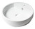 ALFI White 19" Round Semi Recessed Ceramic Vessel Sink with Faucet Hole - ABC702