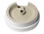 ALFI White 19" Round Semi Recessed Ceramic Vessel Sink with Faucet Hole - ABC702