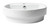 ALFI White 19" Round Semi Recessed Ceramic Vessel Sink with Faucet Hole - ABC702