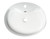 Alfi ABC910 White 22" x 18" Oval Above Mount Ceramic Sink with Faucet Hole