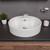 Alfi ABC910 White 22" x 18" Oval Above Mount Ceramic Sink with Faucet Hole
