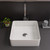 Alfi ABC903-W White 16" Modern Square Above Mount Ceramic Sink