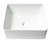 Alfi ABC903-W White 16" Modern Square Above Mount Ceramic Sink