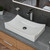 Alfi ABC904 White 26" x 16" Fancy Rectangular Above Mount Ceramic Sink