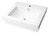 Alfi ABC701 White 24" x 20" Rectangular Semi Recessed Ceramic Sink with Faucet Hole