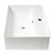 Alfi ABC901-W White 24" x 16" Modern Rectangular Above Mount Ceramic Sink with Faucet Hole