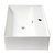 ALFI White 24" x 16" Modern Rectangular Above Mount Ceramic Sink with Faucet Hole - ABC901-W