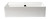 ALFI White 24" x 16" Modern Rectangular Above Mount Ceramic Sink with Faucet Hole - ABC901-W