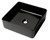 ALFI Black Matte 16" Modern Square Above Mount Ceramic Sink - ABC903-BM