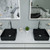 ALFI Black Matte 16" Modern Square Above Mount Ceramic Sink - ABC903-BM