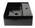 Alfi ABC901-BM Black Matte 24" x 16" Modern Rectangular Above Mount Ceramic Sink with Faucet Hole