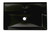 Alfi ABC901-BM Black Matte 24" x 16" Modern Rectangular Above Mount Ceramic Sink with Faucet Hole