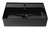 ALFI Black Matte 24" x 16" Modern Rectangular Above Mount Ceramic Sink with Faucet Hole - ABC901-BM