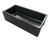 ALFI 36" x 18" Black Matte Reversible Smooth / Fluted Single Bowl Fireclay Farm Sink - AB3618HS-BM