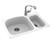 Swanstone KS03322LS.018 22 x 33  Undermount or Self-Rimming Double Bowl Sink in Bisque