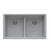 Ruvati 33 x 19 inch Granite Composite Undermount Double Bowl Low Divide Kitchen Sink - Silver Gray - RVG2385GR