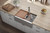 Ruvati 33-inch Workstation Two-Tiered Ledge Kitchen Sink Apron-Front 16 Gauge Stainless Steel - RVH9222