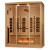Golden Designs 4-Person Full Spectrum PureTech™ Near Zero EMF FAR Infrared Sauna with Himalayan Salt Bar (Canadian Hemlock) - GDI-8040-03