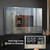 Lexora Savera 48" Wide x 32" Tall LED Medicine Cabinet w/ Defogger