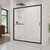 DreamLine Infinity-Z 30 in. D x 60 in. W x 76 3/4 in. H Clear Sliding Shower Door in Oil Rubbed Bronze, Center Drain and Backwalls