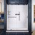 DreamLine Infinity-Z 32 in. D x 60 in. W x 76 3/4 in. H Clear Sliding Shower Door in Oil Rubbed Bronze, Left Drain and Backwalls