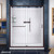 DreamLine Infinity-Z 34 in. D x 60 in. W x 76 3/4 in. H Clear Sliding Shower Door in Oil Rubbed Bronze, Center Drain and Backwalls