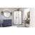 DreamLine Prime 33 in. x 76 3/4 in. Semi-Frameless Clear Glass Sliding Shower Enclosure in Satin Black with Base and Backwalls