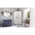 DreamLine Prime 33 in. x 76 3/4 in. Semi-Frameless Frosted Glass Sliding Shower Enclosure in Satin Black with Base and Backwall