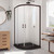 DreamLine Prime 33 in. x 74 3/4 in. Semi-Frameless Frosted Glass Sliding Shower Enclosure in Oil Rubbed Bronze with Black Base Kit