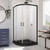 DreamLine Prime 36 in. x 74 3/4 in. Semi-Frameless Frosted Glass Sliding Shower Enclosure in Satin Black with Black Base Kit