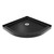 DreamLine Prime 36 in. x 74 3/4 in. Semi-Frameless Frosted Glass Sliding Shower Enclosure in Satin Black with Black Base Kit