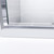DreamLine Infinity-Z 34 in. D x 60 in. W x 74 3/4 in. H Clear Sliding Shower Door in Satin Black, Right Drain White Base