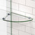 DreamLine 12 in. x 8 in. Corner Glass Shelf in Chrome