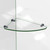 DreamLine 12 in. x 8 in. Corner Glass Shelf in Satin Black