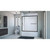 DreamLine Infinity-Z 56-60 in. W x 58 in. H Semi-Frameless Sliding Tub Door, Clear Glass in Satin Black