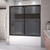 DreamLine Encore 56-60 in. W x 58 in. H Semi-Frameless Bypass Sliding Tub Door in Oil Rubbed Bronze and Gray Glass