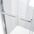 DreamLine Duet Plus 50-54 in. W x 72 in. H Semi-Frameless Bypass Sliding Shower Door in Chrome