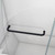 DreamLine Aqua 48 in. W x 58 in. H Frameless Hinged Tub Door in Satin Black