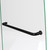DreamLine Aqua Ultra 45 in. W x 72 in. H Frameless Hinged Shower Door in Satin Black