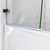 DreamLine Aqua Uno 56-60 in. W x 58 in. H Frameless Hinged Tub Door with Extender Panel in Oil Rubbed Bronze