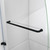 DreamLine Aqua Uno 56-60 in. W x 30 in. D x 58 in. H Frameless Hinged Tub Door with Return Panel in Satin Black